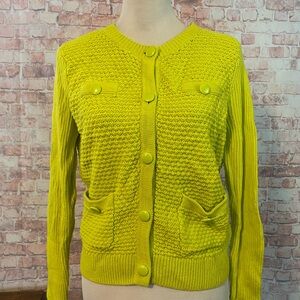 CAbi Chartreuse Cardigan